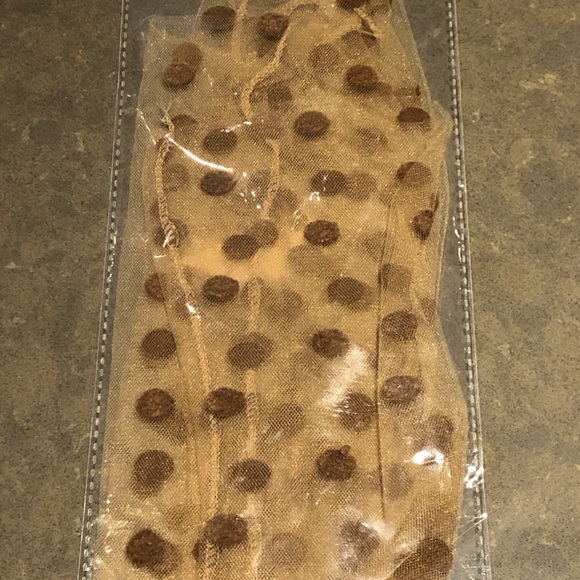 Brown tulle Polkadot socks - Picture 2 of 2